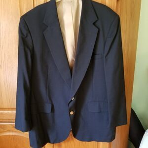 Vintage Stanley Blacker wool blazer size 44s navy blue